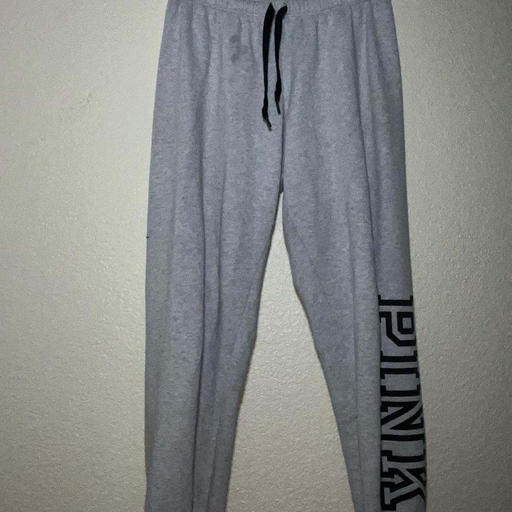 Pink grey sweatpants
